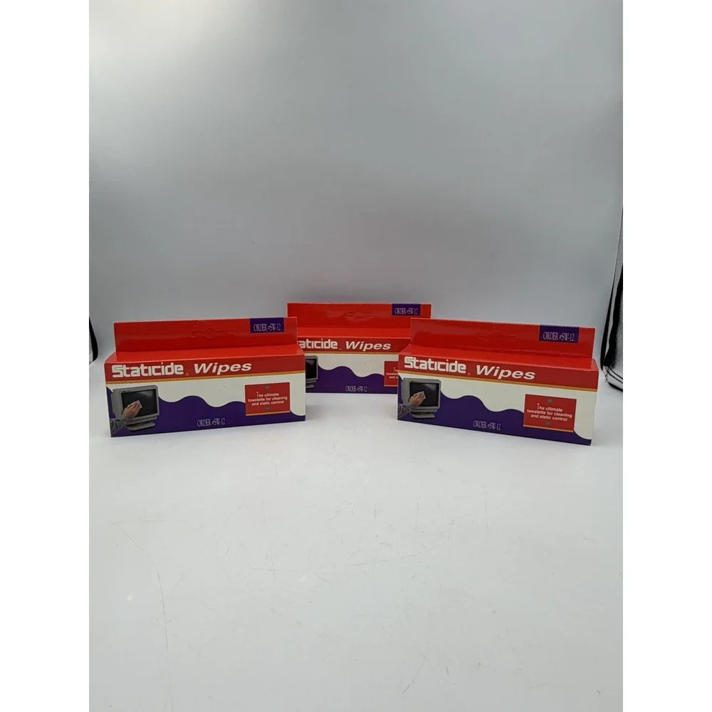 Staticide Wipes SW-12 Anti Static Cleaning Towelettes 24 Count Lot of 3 Sealed